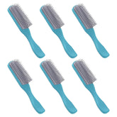 Kuber Industries Hair Brush | Bristles Brush | Hair Brush with Paddle | Brush for Curly wavy Hairs | Suitable For All Hair Types | Hair Brush Styling Hair | 6 Piece | C19BLE | Pack of 3 | Blue